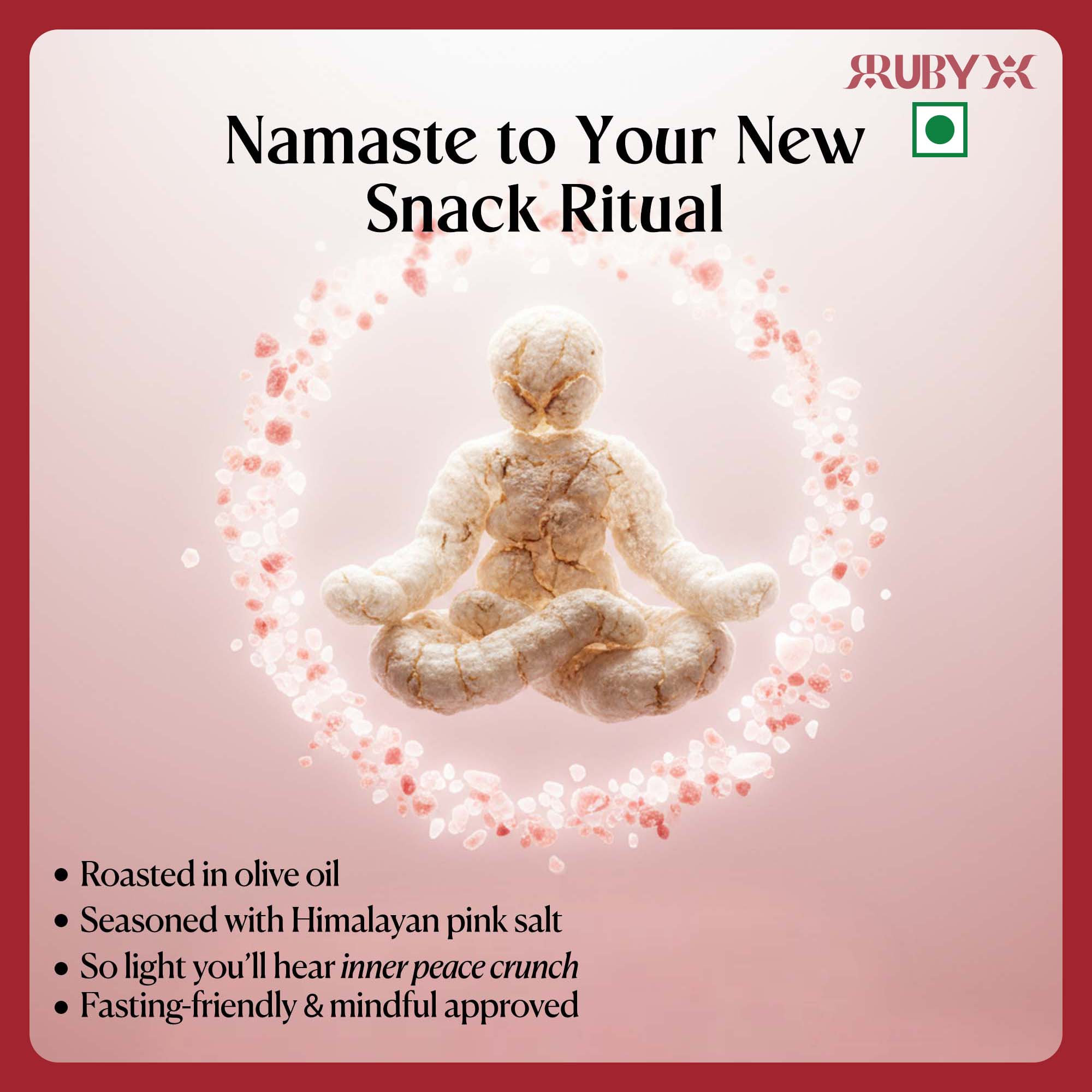 RUBYX Roasted Makhana Himalayan Salt 55g (Alt view 1)